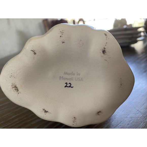 VTG Victorian Style iridescent Porcelain Floral Ewer Vase 9" pitcher Numbered - Picture 6 of 6